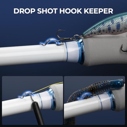 KastKing Centron Lite Travel Fishing Rods, Portable 4/5 Piece Spinning & Casting Rods, Extra Twin-Tip, IM6 Graphite Blanks, Stainless Steel Guides W/Ceramic Rings, Split or Full Rear EVA Handle - size: 6'0"- L- MF(4 Pcs+ Extra Tip), style: Spinning