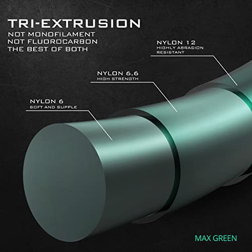 KastKing TriPolymer Advanced Monofilament Fishing Line, Low Light Refraction, Super Smooth, Highly Abrasion Resistant, Triple Cross Head Extrusion Process Fishing Line - color: MAX GREEN, size: 6LB-300Yds
