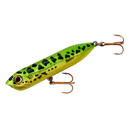 Heddon Chug'N Spook Popper Topwater Fishing Lure for Saltwater and Freshwater - color: G-Finish Bullfrog, size: Chug'N Spook Jr (1/2 oz)