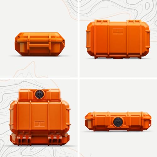 Evergreen 56 Dry Box - EDC Tough Protective Case USA Made for Organization of Cameras, Phones, Camping, Fishing, Hiking, Water Sports (Orange) - color: Orange