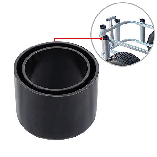 8 Pcs Black Rubber Fishing Rod Holder Tube Insert Protector, Fit 2" Tube(50mm to 51mm)