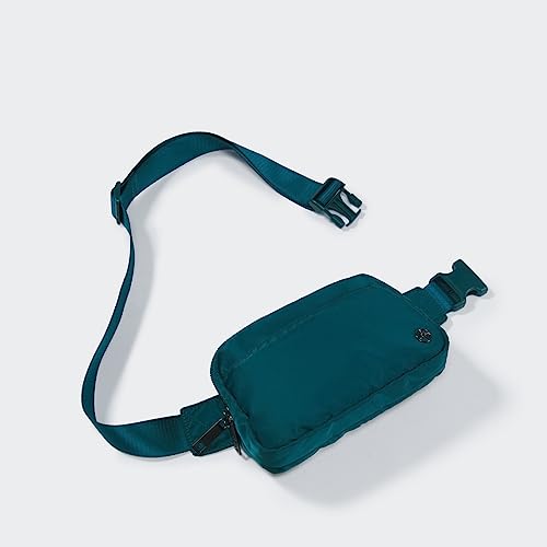 Pander Everywhere Belt Bag for Women, 5 Zipper Pockets Nylon Crossbody Fanny Pack Purse (Teal Blue) - color: Teal Blue