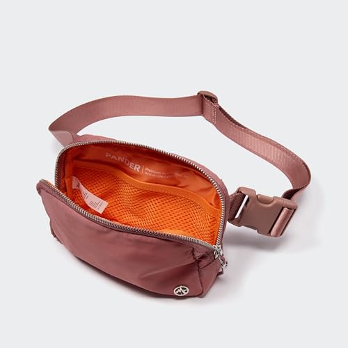 Pander Unisex Belt Bag Fanny Pack for Women with Adjustable Strap, Small Waist Pouch for Workout Running Traveling Hiking - color: Dune