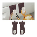 Bling Car Co-Pilot Glovebox Hook, 2PCS Crystal Rhinestone Vehicle Passenger Seat Hanging Storage Hooks for Handbag Purse, Automotive Glove Box Organizer Hanger, Universal Fit (Brown) - color: Brown