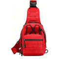 Viriber Tactical Backpack, Waterproof Military Cross-body Molle Sling Shoulder Backpack Chest Bag for Outdoor Every Day Carry Red - color: Red