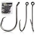 Dovesun Circle Hooks for Catfish 2X Strong 100PCS Catfish Hooks Octopus Circle Hooks Saltwater and Freshwater Black & Red Size 1/0-8/0 - color: Black, size: 4/0*80PCS