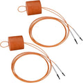2 Pcs Fishing Stringer Heavy Duty with Float, Fish Stringer System, 15 ft 550lbs Fishing Holder with Metal Needle, Durable Rubber for Caught Fish Freshwater Saltwater Angling - color: Orange