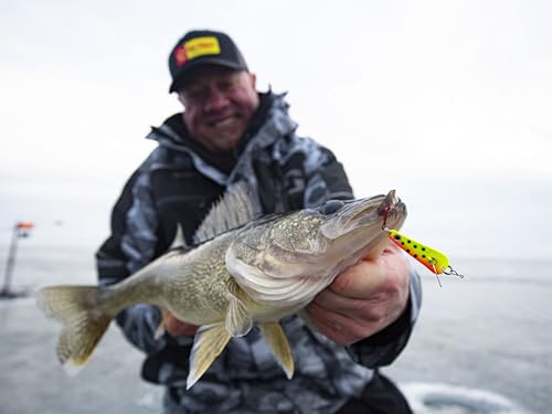 Northland Tackle Ice Fishing Thumper Spoon, Stamped Brass Flutter Spoon Ice Fishing Lure for Walleye, Crappie, & More, 10 Colors, 1/16 Oz, 1/8 Oz, 3/16 Oz, ¼ Oz Lure Sizes - color: Golden Perch, size: 3/16 oz