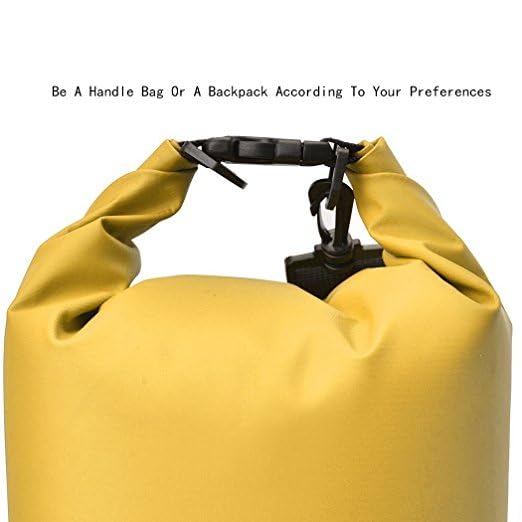 Dry Sack/Waterproof Bag for Boating, Kayaking, Hiking, Snowboarding, Camping, Rafting, Fishing and Backpacking (white, 10L), BO-BAGS-001
