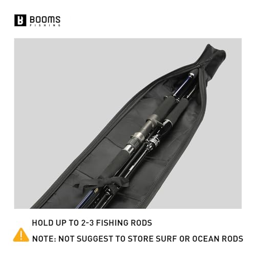 Booms Fishing PB3 5.4ft~6ft Fishing Rod Case, Portable Folded Fishing Pole Case with Two-Way Zippers, 0.6ft Extended Design Fishing Rod Bag, Fit for 2~3 Fishing Poles, 64"~72" - color: PB3: For Fishing Poles Only, size: Length: 5.4ft~6ft / 64"~72"