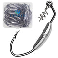Twistlock Fishing Hooks, Swimbait Hooks Belly Offset Hooks Weighted Hook 1/0 3/0 4/0 for Soft Plastics Lures Fishing Saltwater Freshwater - color: Spring Weighted Hooks 5g - 20pcs