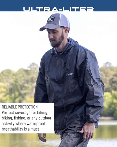 FROGG TOGGS Men's Ultra-Lite2 2-Layer Waterproof Breathable Rain Suit - color: Carbon, size: Medium