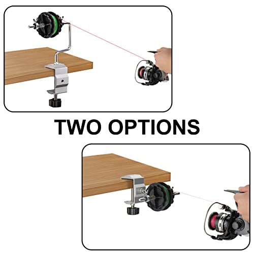 Fishing Line Spooler & Holder for Reels with Spool Tensioner | Portable Table Mount Adding Helper Winder Spooling