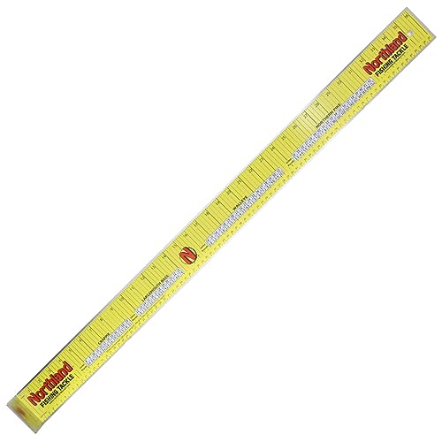 Northland Ruler Scale Fishing Measuring Board - 1/Each - 36" - Yellow, Metric and Inches for Panfish, Walleye, and Northern Pike