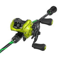 One Bass Fishing Rod Reel Combos, Spinning & Casting Combo, Graphite 2Pc Blanks, Stainless-Steel Guides, Super Polymer Handle - color: Casting Combo-Left Handed, size: 7'0"