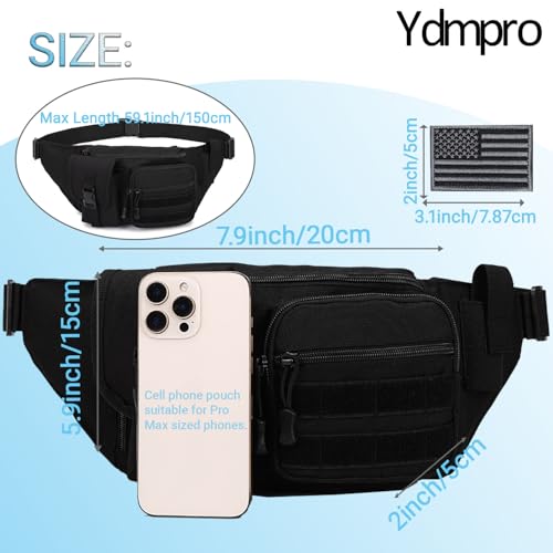 Tactical Fanny Pack，Military Waist Bag Hip Belt Bumbag Utility Bags for Fishing Hiking Hunting with Mesh Water Bottle Holder Pouch (Tan) - color: Tan