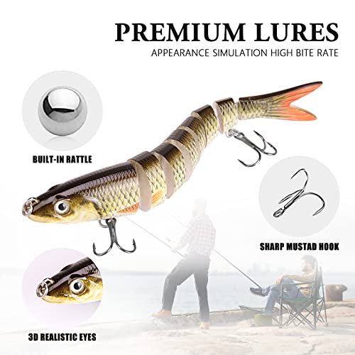 Fishing Lures Set - Multi-Stage Bait, Slow Sinking Bionic Bait for Freshwater & Saltwater Bass - Men's Fishing Gift - color: Multicolor 3