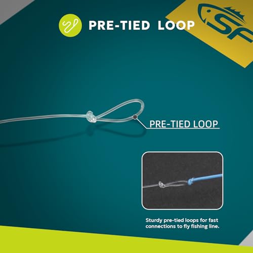 SF Fly Fishing Polyleader Monofilament Core Leader Line Fly Line for 7' Trout and 10' Salmon Poly Leader 7FT/10FT Float Hover Intermediate 3/5/7IPS - color: Clear, size: Trout 7FT-Intermediate