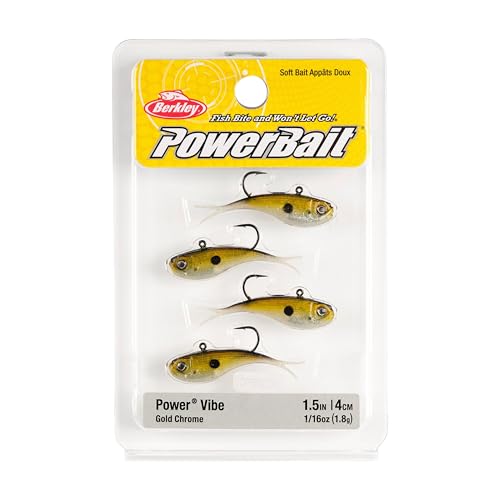 Berkley PowerBait Power Vibe - color: Gold Chrome, size: 1 1/2 in - 1/16 oz