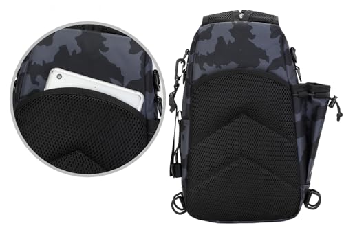 Tactical 10L MOLLE Bag for Fishing Trekking Survival Camping Fitness | Multiple independent pockets, tackle box slots,High-strength nylon,Multiple independent pockets, tackle box slots - color: Camo