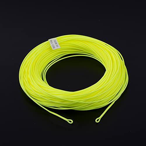 HERCULES Fly Fishing Line Floating Weight Forward Fly Line with Double Welded Loop - color: Fluorescent Yellow, size: WF4F 90FT