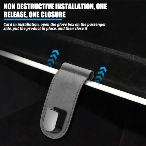 Car Co-Pilot Glovebox Hook, Multifunctional Passenger Seat Glovebox Hanger Organizer for Purse Handbag Umbrella, Auto Interior Glove Box Hanging Storage Hook Holder, Universal Fit (Gray) - color: Gray, size: Single