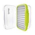 Aventik Waterproof Clear Fly Box Double Sides Floating Lightweight Fly Fishing Case Large Capacity Grip Foam Nymph Wet Dry Flies Lure Box(H18 Green, SIZE C:7.32X4.56X1.57inch) - color: Green, size: SIZE C:7.32X4.56X1.57inch