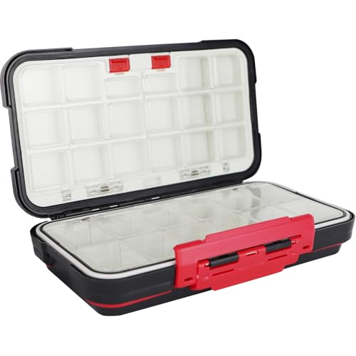small tackle box, mini waterproof fishing tackle box organizer, double sided organizer travel box(L Black) - color: Type B: Black (Size: 7.8" L X 4.2" W X 1.8" H)
