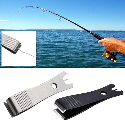 2 Pcs Fishing Line Cutter Nipper with Hook Eye Cleaner Pin Stainless Steel Scissors Cutting Tool Fishing Tool Fishing Line Cutter Nipper with Hook Eye Cleaner Pin Multi Functional Accessories