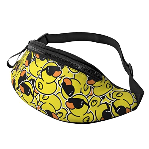 Funny Duck with Glasses Fanny Pack Crossbody Waist Bag Pack for Men Women. Belt Bag for Travel Walking Running Hiking Fishing. - color: Funny Duck With Glasses