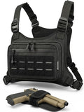 CCW Chest Pack for Men & Women, Adjustable Chest Pack for Running, Hiking, Cycling & Travel, Front Storage Bag with Secure Zip Pockets for Workouts, Walking, Travel & Everyday Carry Daily
