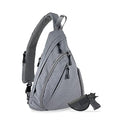 JESSIE & JAMES Peyton Crossbody Sling Backpack Concealed Carry Purse For Women Men Outdoor Chest Bag Shoulder Backpack - color: Grey