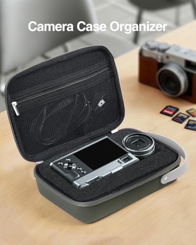 Luxtude Hard EVA Case with Foam, Hard Sided EVA Shockproof Camera Organizer Case, Travel Carrying Cases for Drones, Digital Products, Electronic Instruments, etc. (Green) - color: Green, size: Small