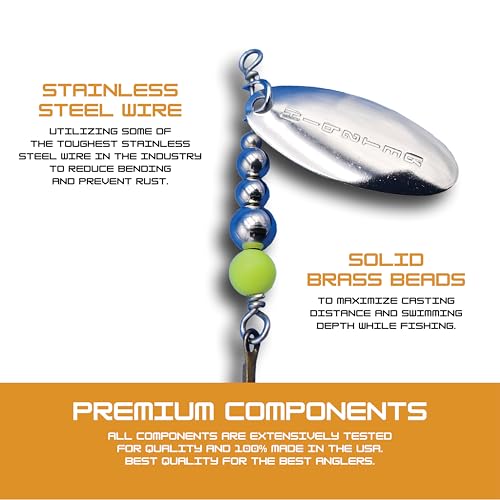 Hipster Pro Pack Rooster Tail Fishing Lures - Proven Inline Spinner Baits, Premium Trout Spinners for Trout and Salmon River Fishing, 100% USA Made by Hofmann's Lures - color: Trout Skinz