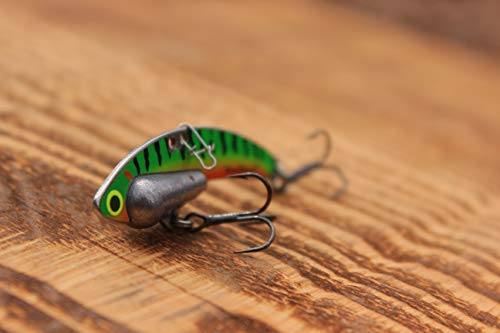 SteelShad - Heavy Series 1/2 oz. Bass Fishing Lures - Lipless Crankbait for Freshwater Fishing - Perfect for Smallmouth & Largemouth Bass, Walleye, Pike & Trout - Heavy Series - color: Perch (Firetiger)
