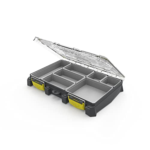 BUZBE Colony 15T (Thin) Modular Tackle Organizer, Customizable Waterproof Storage, Fishing Small Parts & Terminal Tackle Box