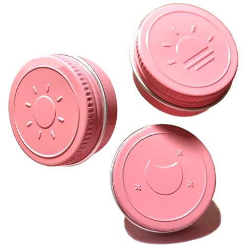 Extra Small Single Pill Box for Purse (3 Pack), Aluminum Screw Top Pill Container, 3 Times a Day Portable Waterproof Single Pill Case for Vitamins, Fish Oils, Supplements (Pink) - color: Pink