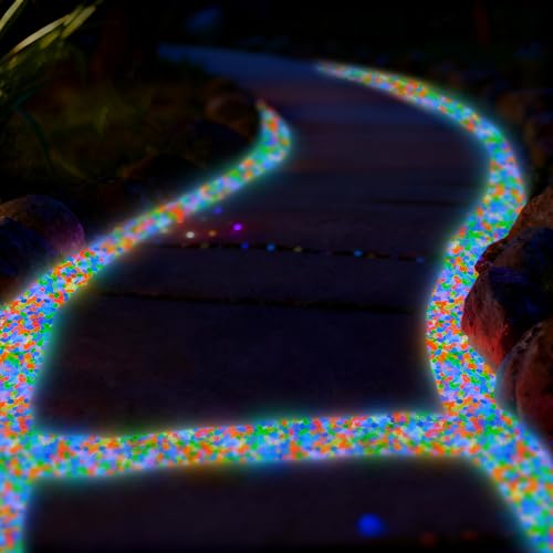 400pcs Glow in the Dark Rocks for Outdoor Garden & Aquarium – White Luminous Stones for Landscaping, Pathway, Patio, Driveway, Walkway, Fish Tank, Plant Pots - color: White