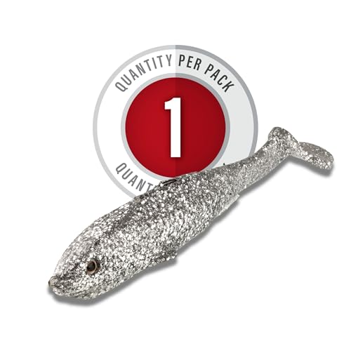 Strike King Final Copy Weedless Fishing Lure, Pre-Rigged Soft Plastic Swimbait - color: Carolina Chrome, size: 4.75"
