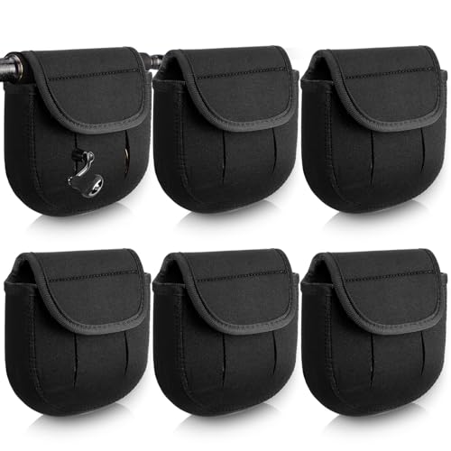 Fishing Spinning Reel Covers Case for 2000-6000 Series Baitcasting Trolling Fishing Reels Protective Bag Case Pouch Sleeve Gloves - color: Black, size: 4000-6000 Spinning Reel