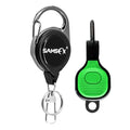 SAMSFX Fishing Nipper with Retractable Tether, Stainless Steel Blades that Cut Braid, Mono and Fluoro Lines, SNIP, Fishing Line Cutters (Green) - color: Green