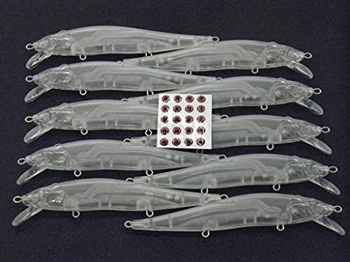 Blank Unpainted Minnow Crankbait Topwater Lipless Jerkbait Fishing Lures - color: UPM680P10