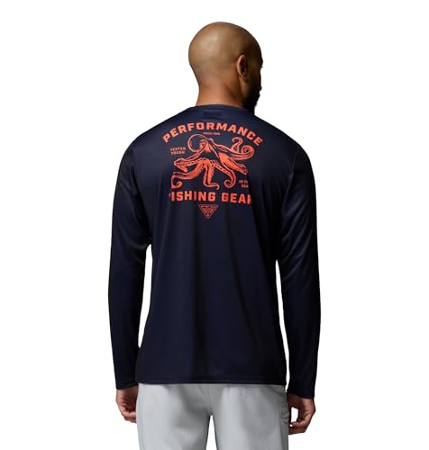 Columbia Men's Terminal Tackle PFG Sea Creature Long Sleeve - color: Collegiate Navy, size: Large
