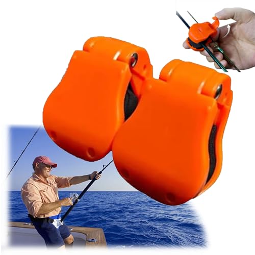Multifunctional Rod Holder,Fishing Line Knotter Hook Needle, Fishing Pole Straps for Organizing and Protecting, Portable Takedown Beach Auto Fixed Fish Poles Holders - color: Orange