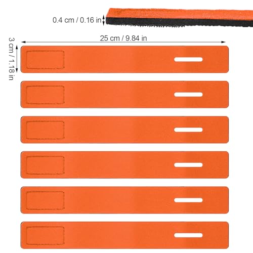 Sumind 12 Pcs Fishing Rod Straps Ties, Fishing Pole Belts Stretchy Straps, Elastic Tackle Ties Cable Holders Fit for Casting Rods, Spinning and Fly - color: Orange