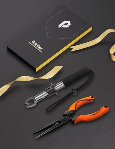 Fishing Tools Kit,Fishing Hook Remover Pliers | Fish Lip Gripper, Muti-Function Fishing Gear with Lanyard, Saltwater Resistant Fishing Accessories - color: 9"Fishing Pliers Orange