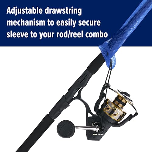 Penn® Premium Fishing Rod Sleeve, 67 in., Lightweight and Extremely Durable Woven Nylon PET Fishing Rod Cover, Reinforced Tip, Easy-Close Drawstring