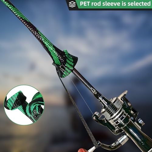 Fishing Rod Sleeve for Poles: Fishing Pole Sleeves Rod Socks and Covers for Rods Fishing Rod Protector Sleeve - Fishing Pole Protection Covers (4-Pack)