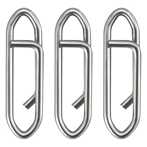Dr.Fish Fishing Speed Clips Power Quick Clips for Fishing Lures Quick Change Stainless Steel Lure Snaps Saltwater Freshwater Crankbait Tackle Snaps - color: S-50LB-0.6", size: 20 Pack
