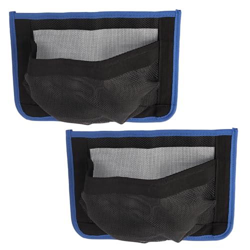 10"x7" Self-Adhesive Storage Mesh Bags, Boat Storage Organizer Mesh Bag with Strong Quadruple Backing, Waterproof Boat Storage Net for Tools Fishing Gear Equipment - 2 Pcs - style: 2 Pcs